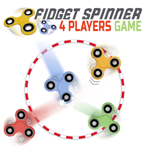 Fidget spinner: 4 players game